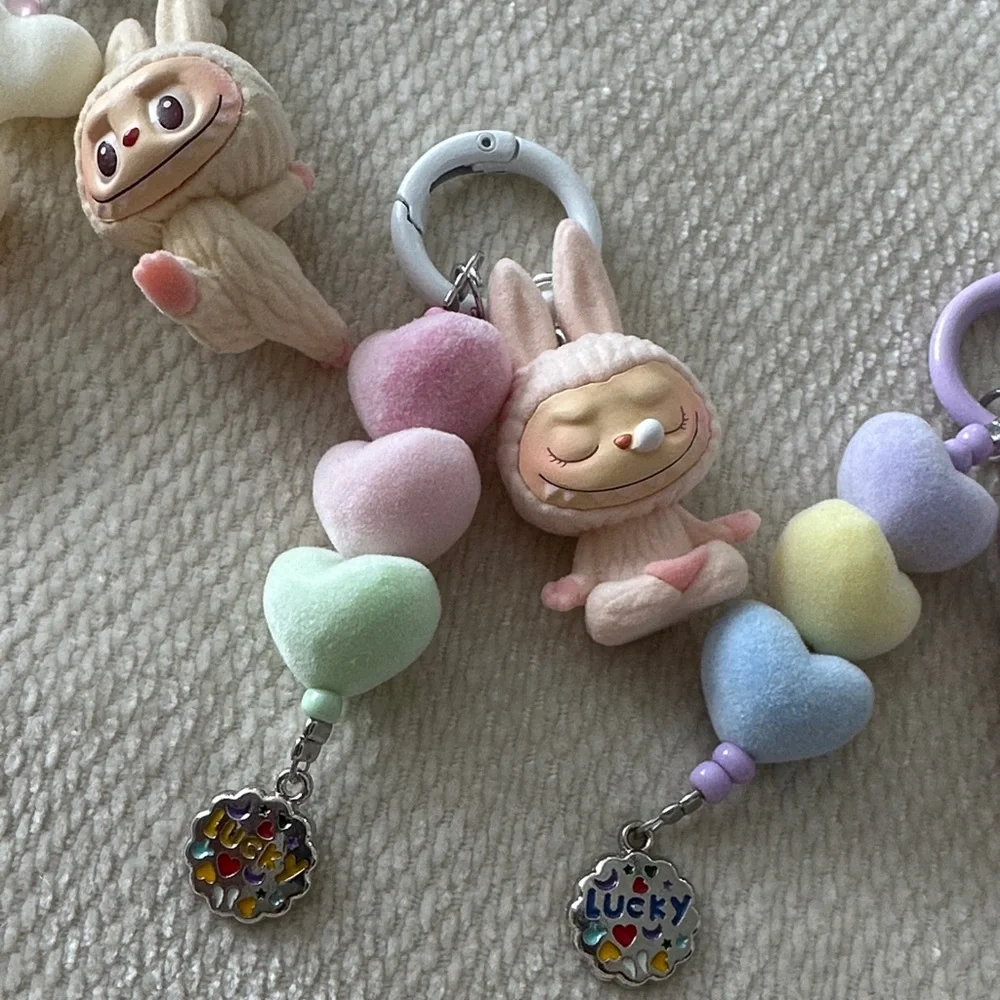 Labubu yoga key chain/phone charm